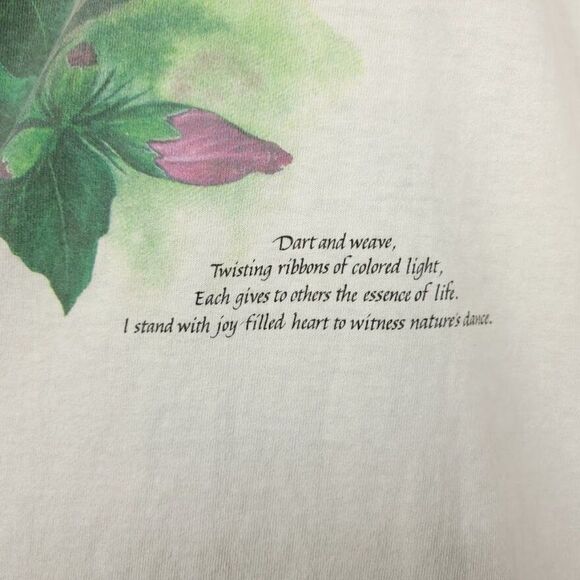 Hummingbird T Shirt Vintage 90s Nature Tee David Wenzel Art Illustrator Mens - Picture 3 of 8